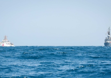 U.S. Coast Guard Cutter Sails with Royal Saudi Navy ship and USV