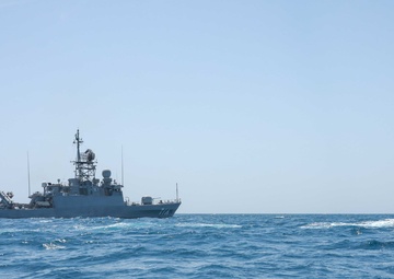 U.S. Coast Guard Cutter Sails with Royal Saudi Navy ship and USV