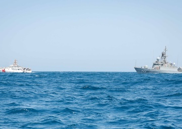 U.S. Coast Guard Cutter Sails with Royal Saudi Navy ship and USV