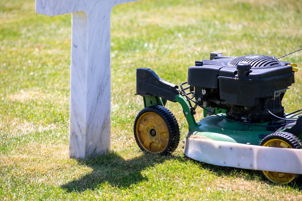 Ground crews prepare Oise-Aisne American Cemetery