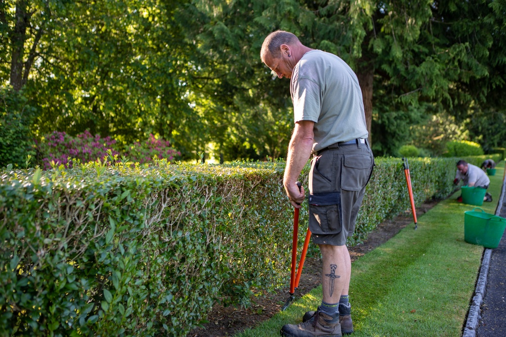 Ground crews prepare Oise-Aisne American Cemetery