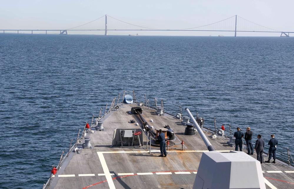 USS Paul Ignatius Crosses Great Belt Strait