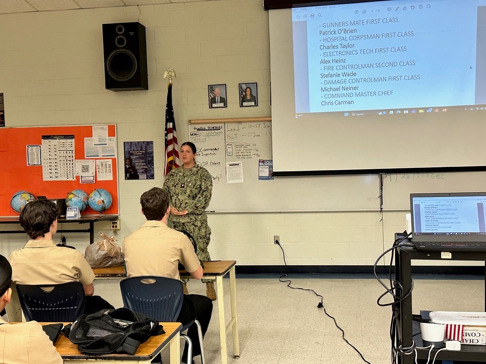 PCU Marinette Sailors meet with First Coast High School NJROTC