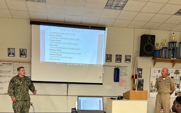 PCU Marinette Sailors meet with First Coast High School NJROTC