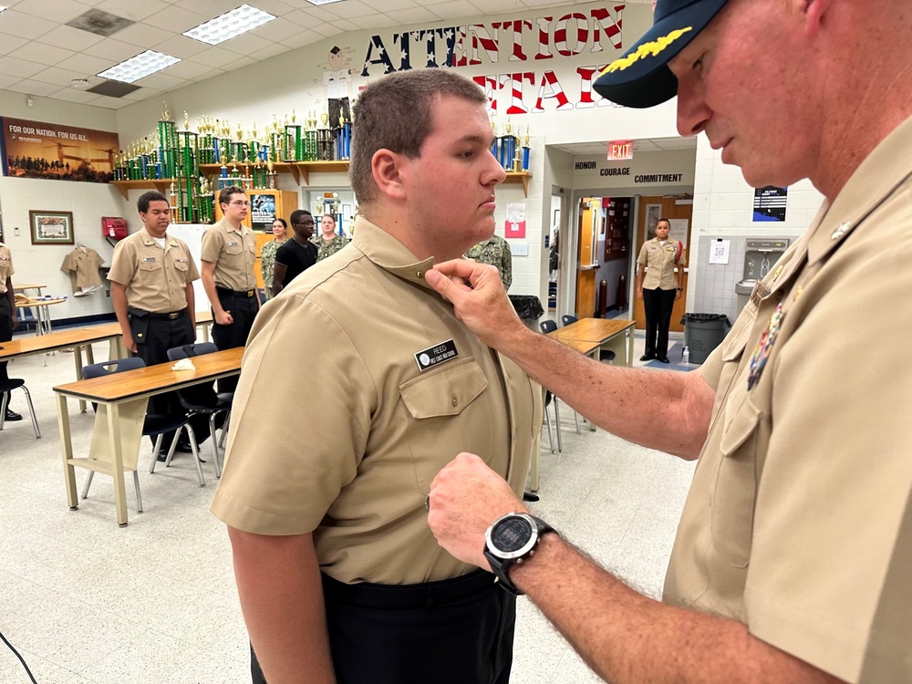 PCU Marinette Sailors meet with First Coast High School NJROTC