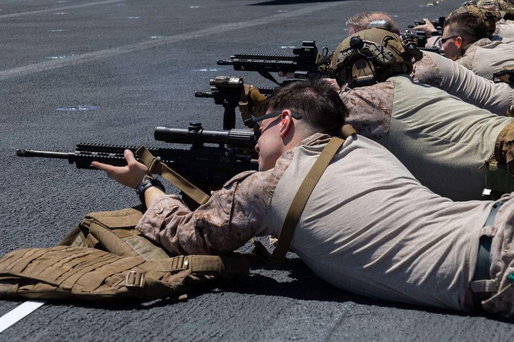 USS Bataan live fire drill