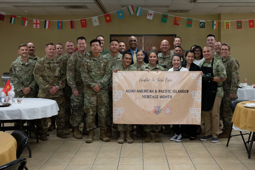 The Honorable Ravi Chaudhary joins Laughlin AFB in an Asian American Native Hawaiian and Pacific Islander Heritage Month luncheon