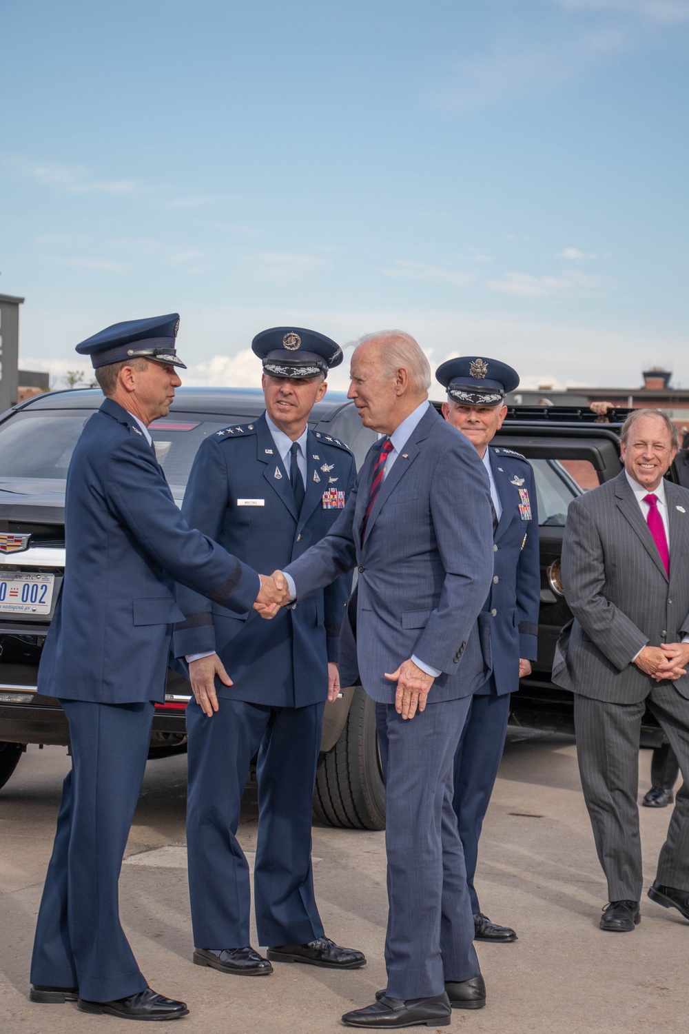 POTUS Arrival at Peterson Space Force Base