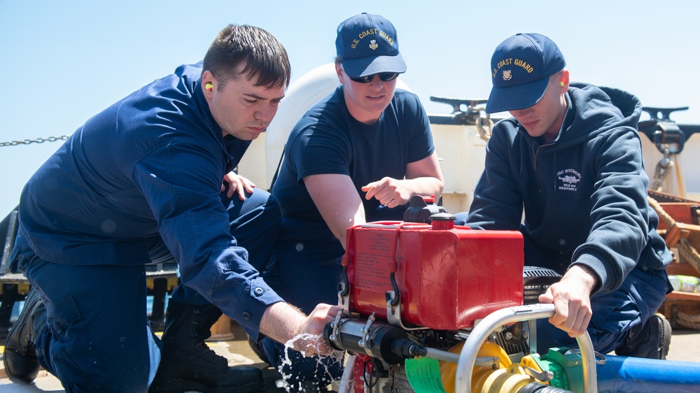 U.S. Coast Guard Cutter Sycamore crew trains en route to Exercise Argus