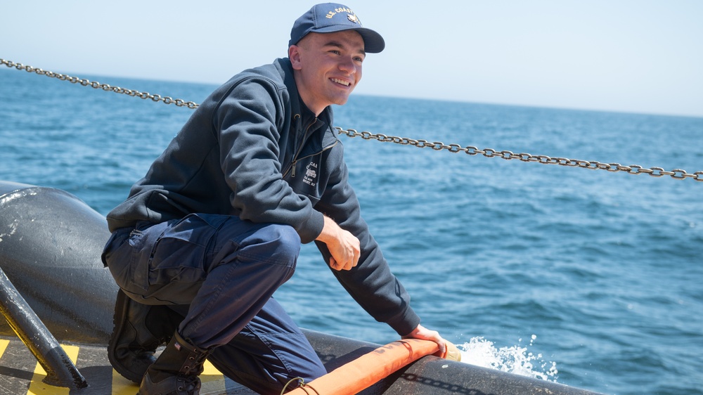 U.S. Coast Guard Cutter Sycamore crew trains en route to Exercise Argus