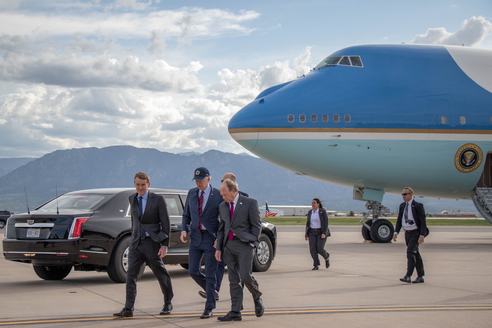 POTUS Arrival at Peterson Space Force Base