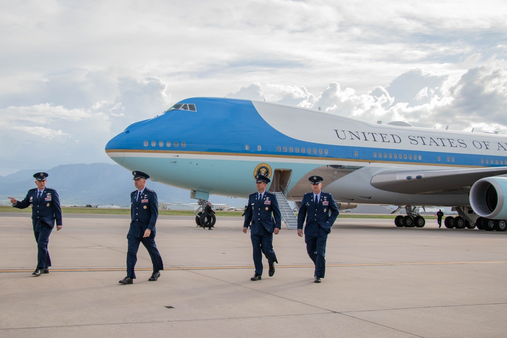POTUS Arrival at Peterson Space Force Base