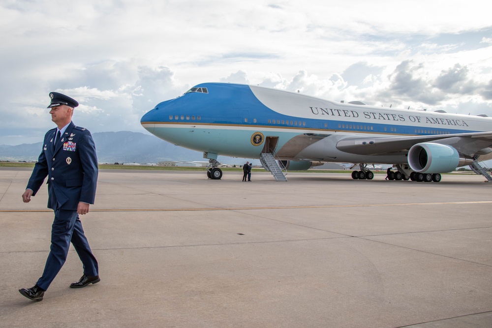 POTUS Arrival at Peterson Space Force Base