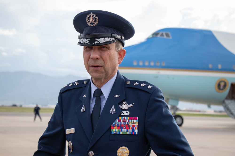 POTUS Arrival at Peterson Space Force Base