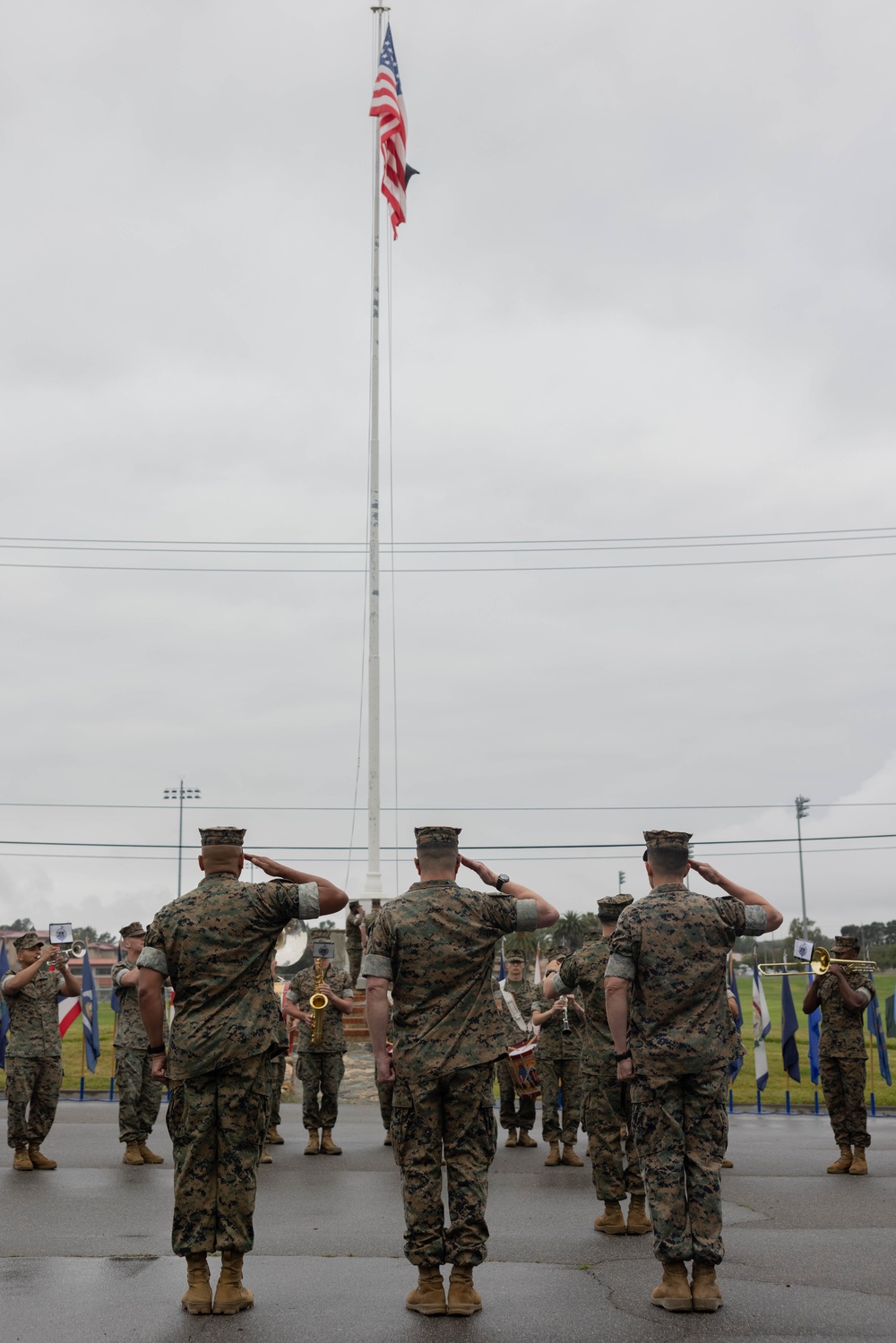1st Marine Division hosts morning colors ceremony