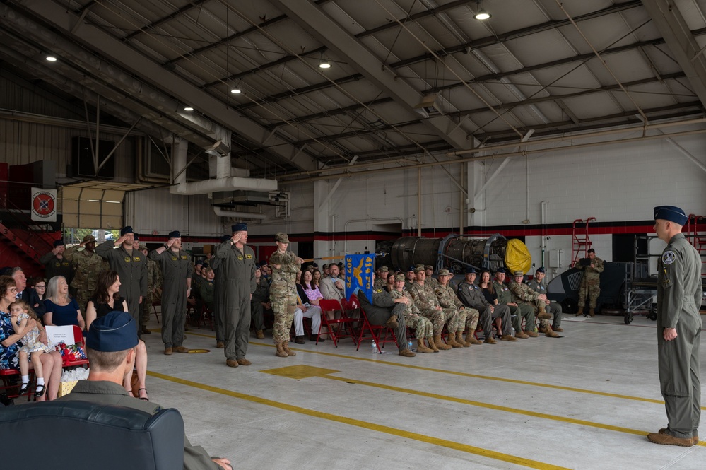 307th FS holds change of command ceremony