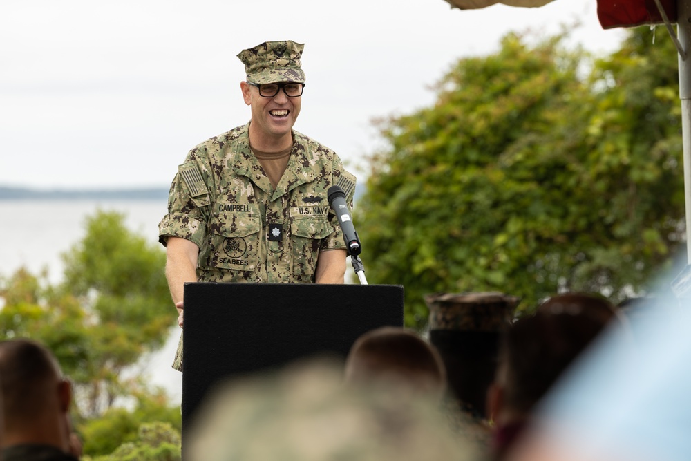 U.S. Navy Cmdr. Ross Campbell Retires after 24 Years of Service