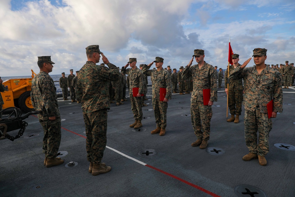 USS Carter Hall Conducts Promotion Ceremony