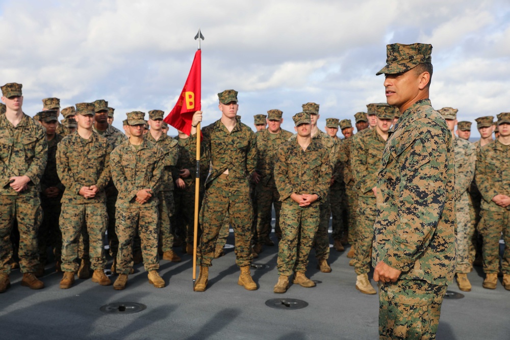 USS Carter Hall Conducts Promotion Ceremony