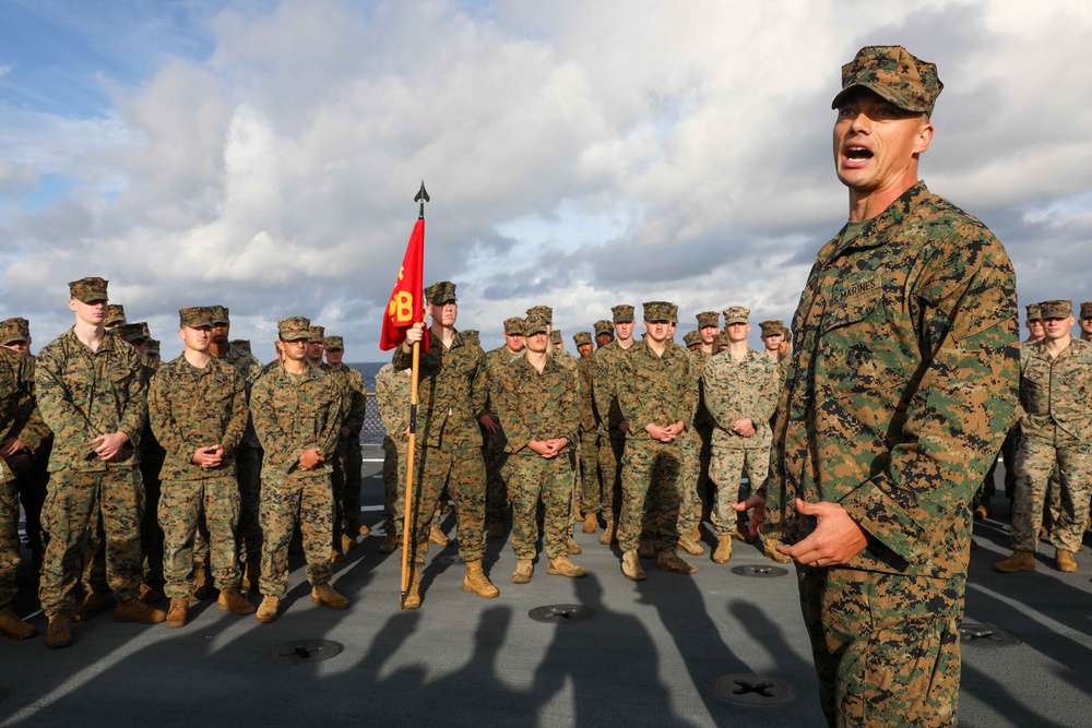 USS Carter Hall Conducts Promotion Ceremony