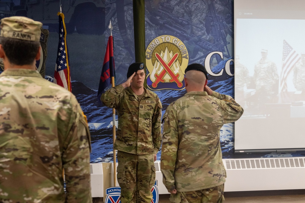 Mountain Reception Company Change of Command