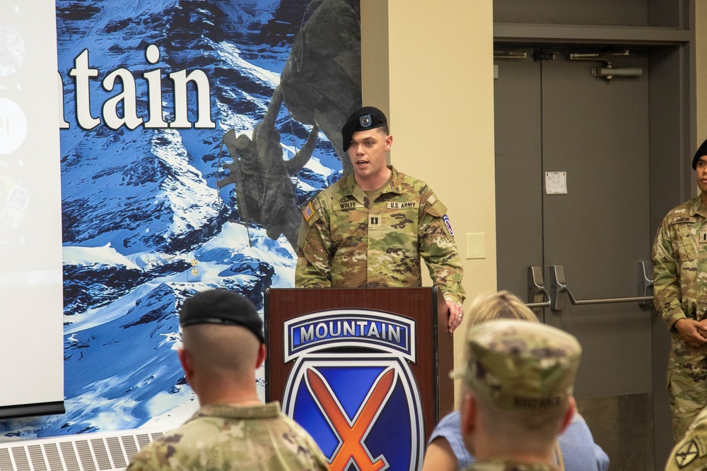 Mountain Reception Company Change of Command