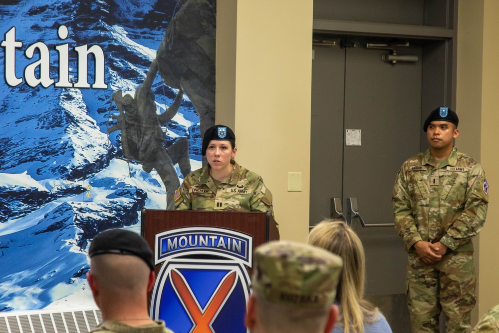 Mountain Reception Company Change of Command
