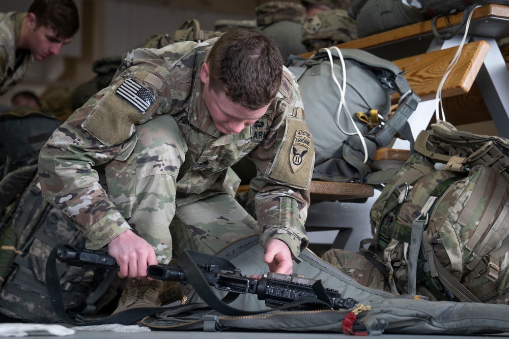 1-509th and 3-509th Infantry Regiments jump together celebrating Geronimo unit lineage