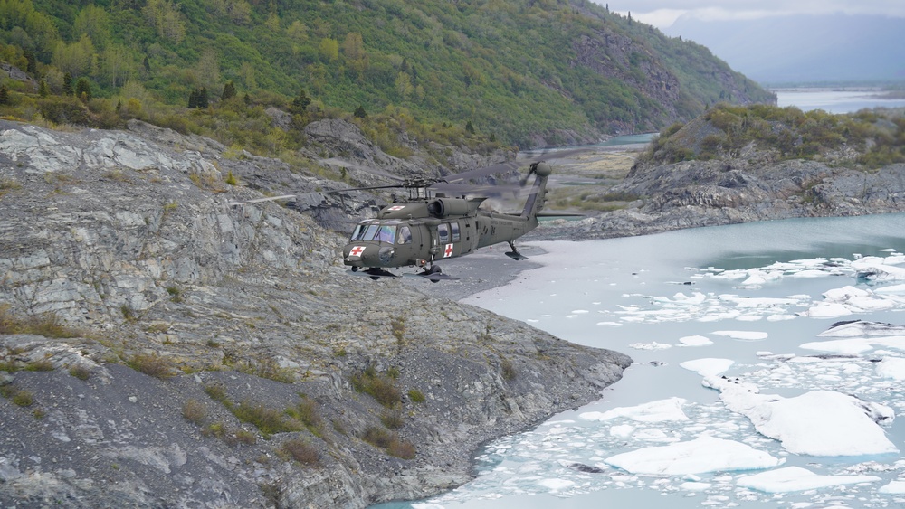 Alaska Army National Guard conducts aviation training near Colony Glacier