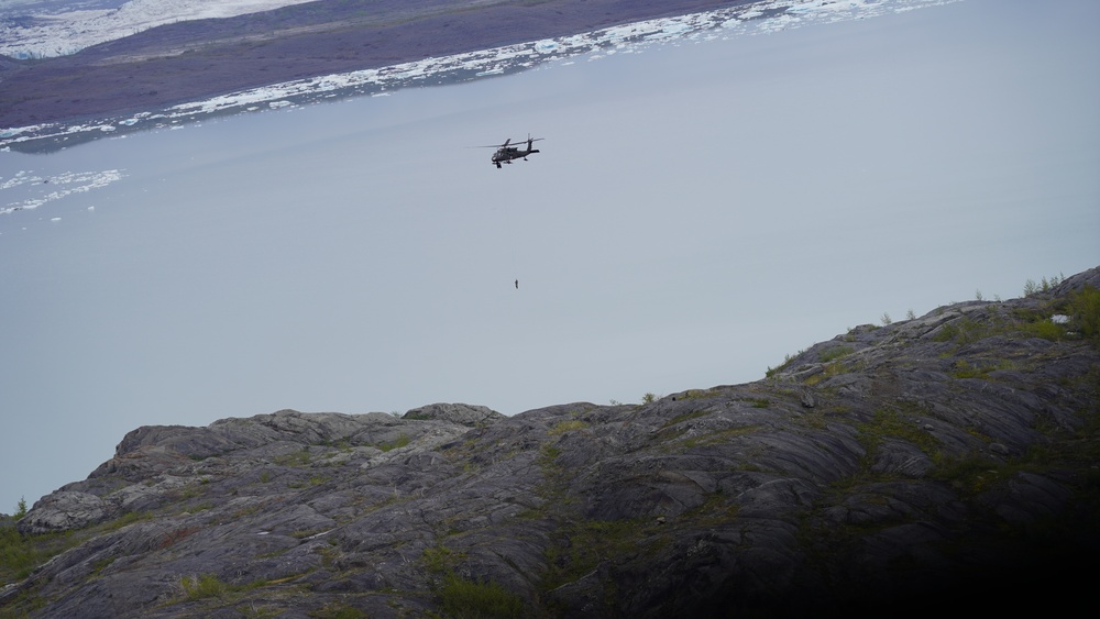 Alaska Army National Guard conducts aviation training near Colony Glacier