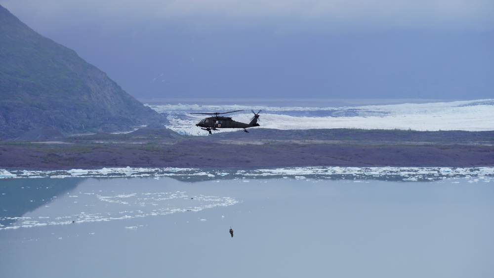 Alaska Army National Guard conducts aviation training near Colony Glacier