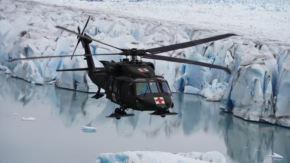 Alaska Army National Guard conducts aviation training near Colony Glacier