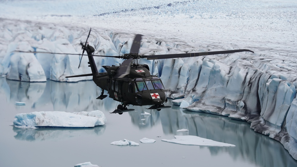 Alaska Army National Guard conducts aviation training near Colony Glacier