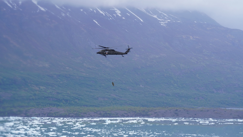 Alaska Army National Guard conducts aviation training near Colony Glacier