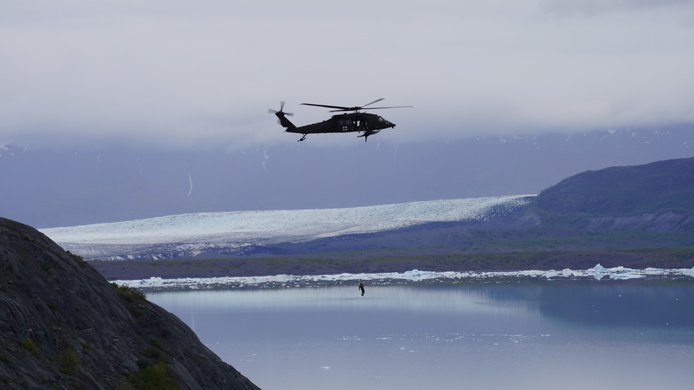 Alaska Army National Guard conducts aviation training near Colony Glacier