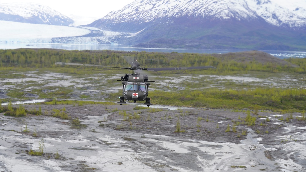 Alaska Army National Guard conducts aviation training near Colony Glacier