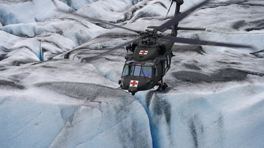 Alaska Army National Guard conducts aviation training near Colony Glacier