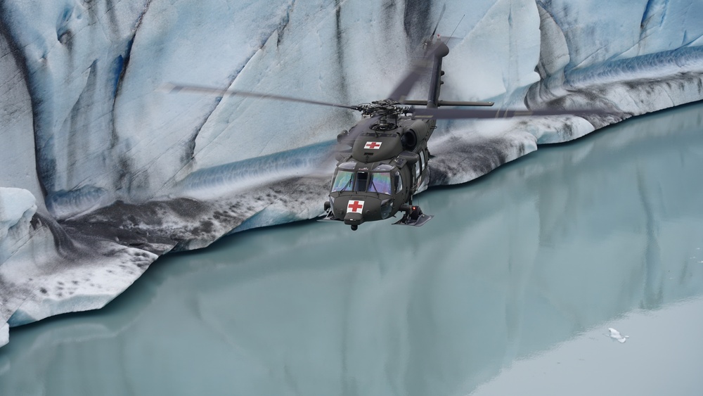 Alaska Army National Guard conducts aviation training near Colony Glacier