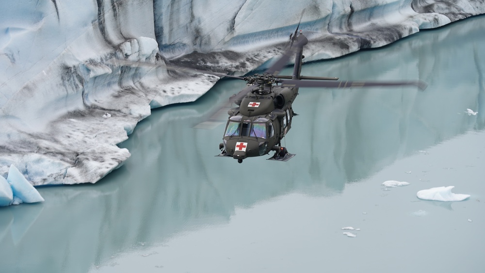 Alaska Army National Guard conducts aviation training near Colony Glacier