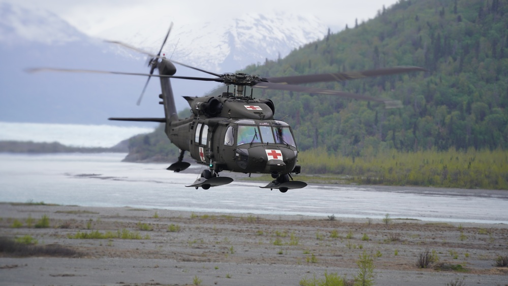 Alaska Army National Guard conducts aviation training near Colony Glacier