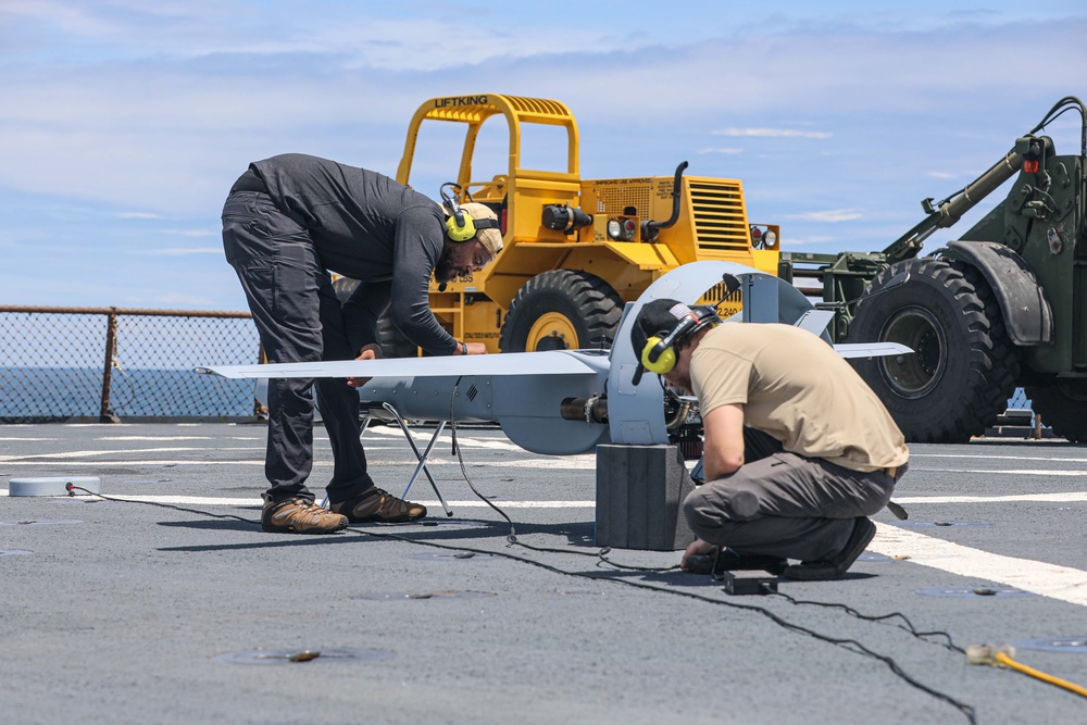 USS Carter Hall Conducts UAS Flight Operations