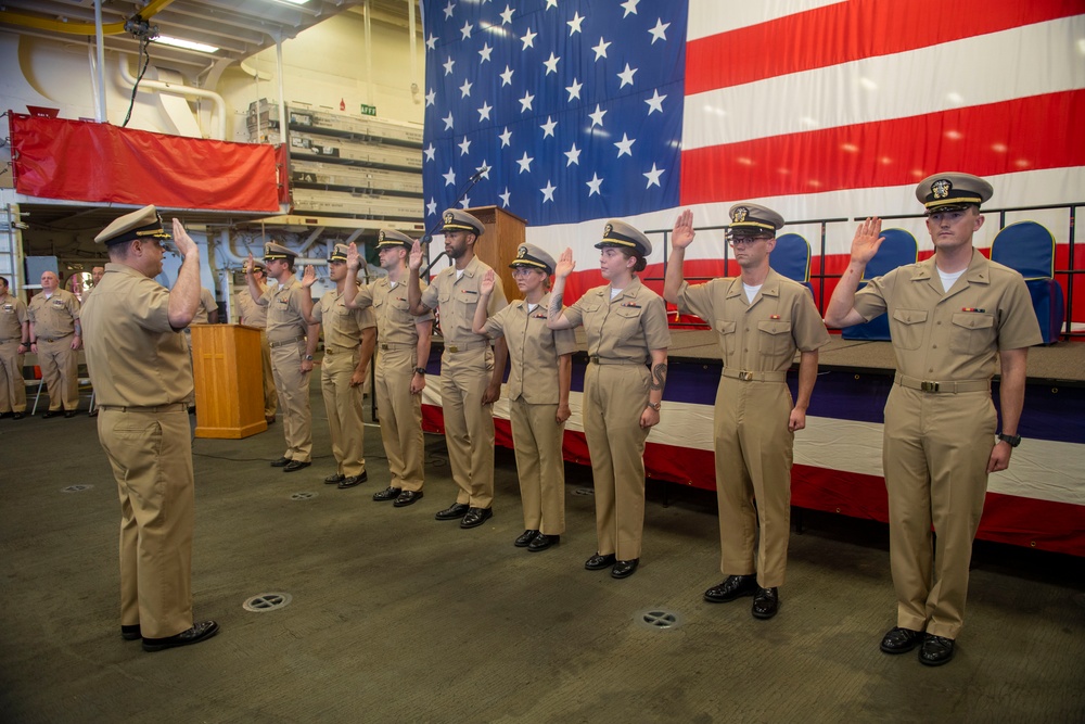 Promotion Aboard USS Boxer (LHD 4)