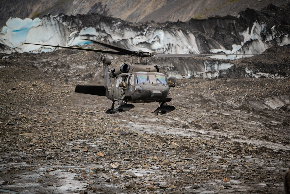 Alaska Army Aviation Conducts Training Near Colony Glacier