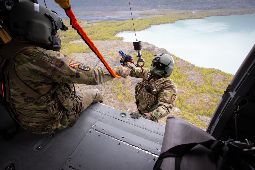 Alaska Army Aviation Conducts Training Near Colony Glacier