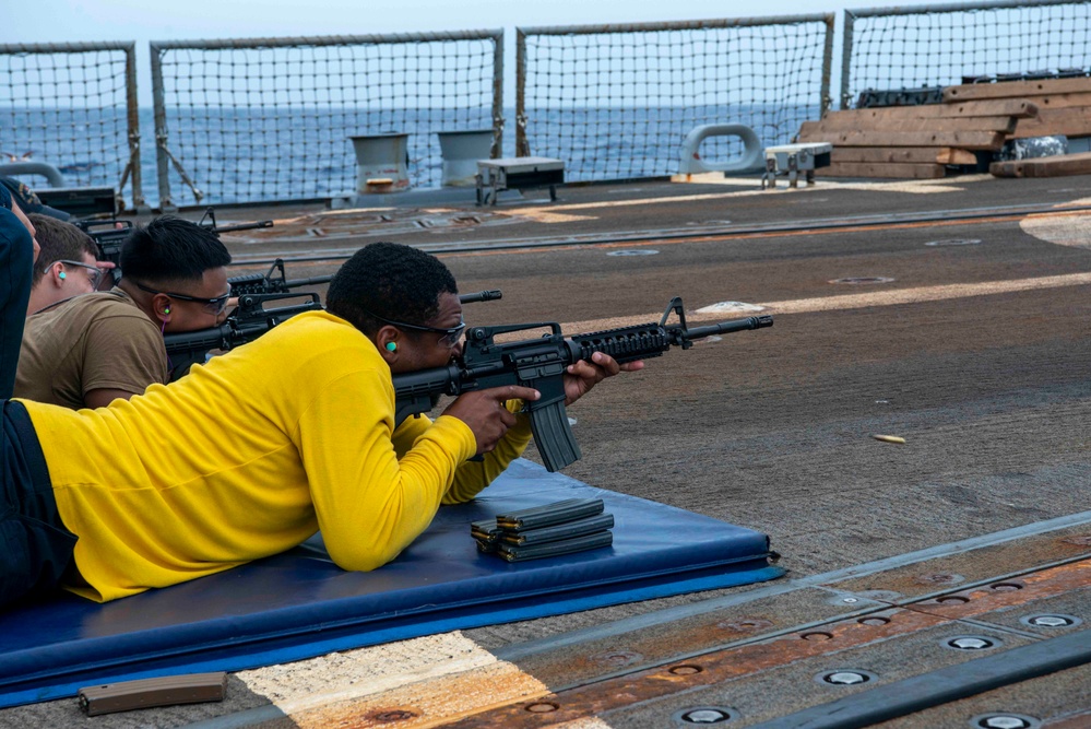 Wayne E. Meyer Conducts Small Arms Live Fire Exercise