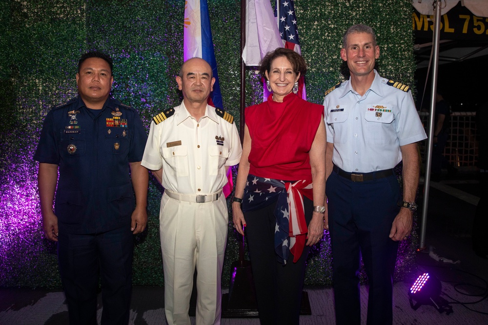 U.S. Coast Guard Cutter Stratton hosts shipboard dinner to commemorate trilateral engagement