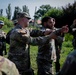 Soldiers from the 508th Military Police Company demonstrate detaining procedures to Albanian and Bulgarian servicemen during DEFENDER 23