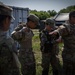 Soldiers from the 508th Military Police Company demonstrate detaining procedures to Albanian and Bulgarian servicemen during DEFENDER 23