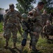 Soldiers from the 508th Military Police Company demonstrate detaining procedures to Albanian and Bulgarian servicemen during DEFENDER 23