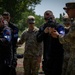 Soldiers assigned to the 508 Military Police Company display room clearing maneuvers to Albanian military police during DEFENDER 23